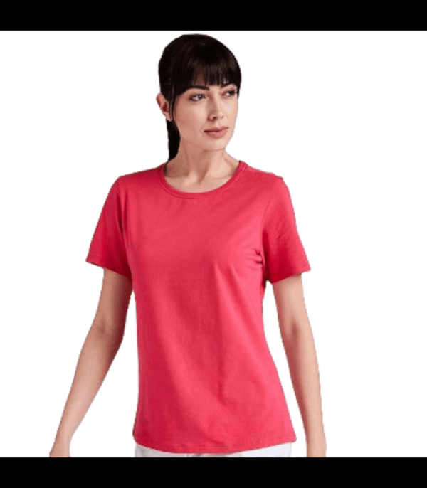 Luxe Pink Women's Cotton Round Neck Half Sleeve T-shirt