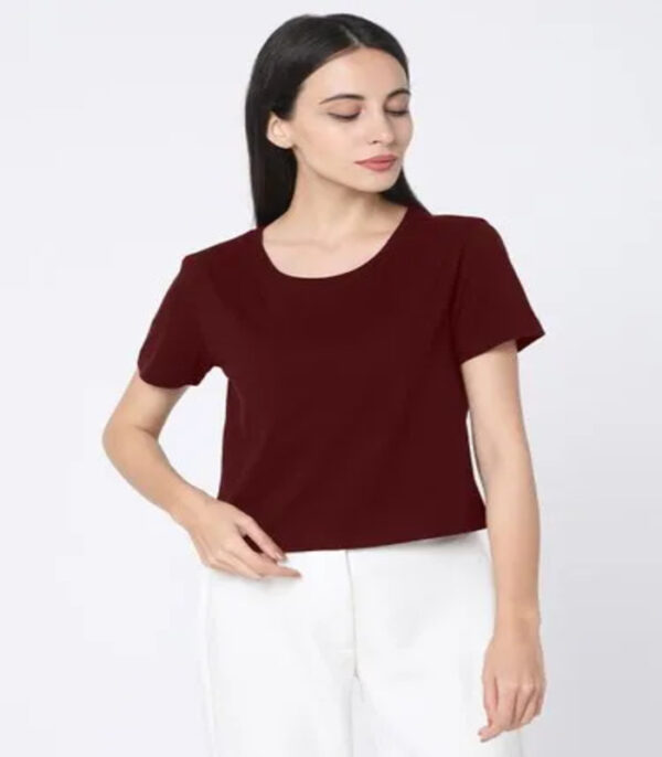 Cotton Half Sleeve Ladies Crop Top