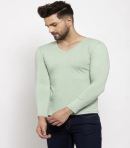 Men Pista Flex Sleeve V-Neck Full Sleeve Cotton T-shirt